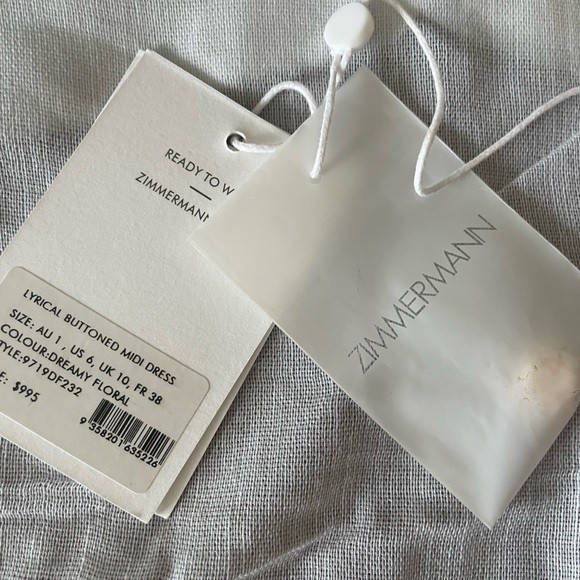 Zimmermann Lyrical Midi Dress Size 1 - Picture 6 of 12